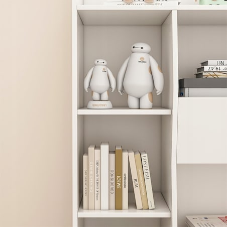 Regał otwarty biały 106x104x30 cm komoda organizer biblioteczka