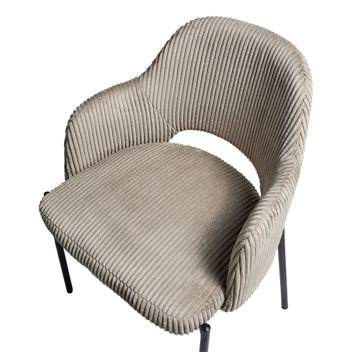 Zestaw 2 krzeseł do jadalni RATON Sztruks Beżowy