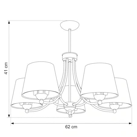 czarna lampa wisząca sufitowa 5 punktowa edylit nowoczesna