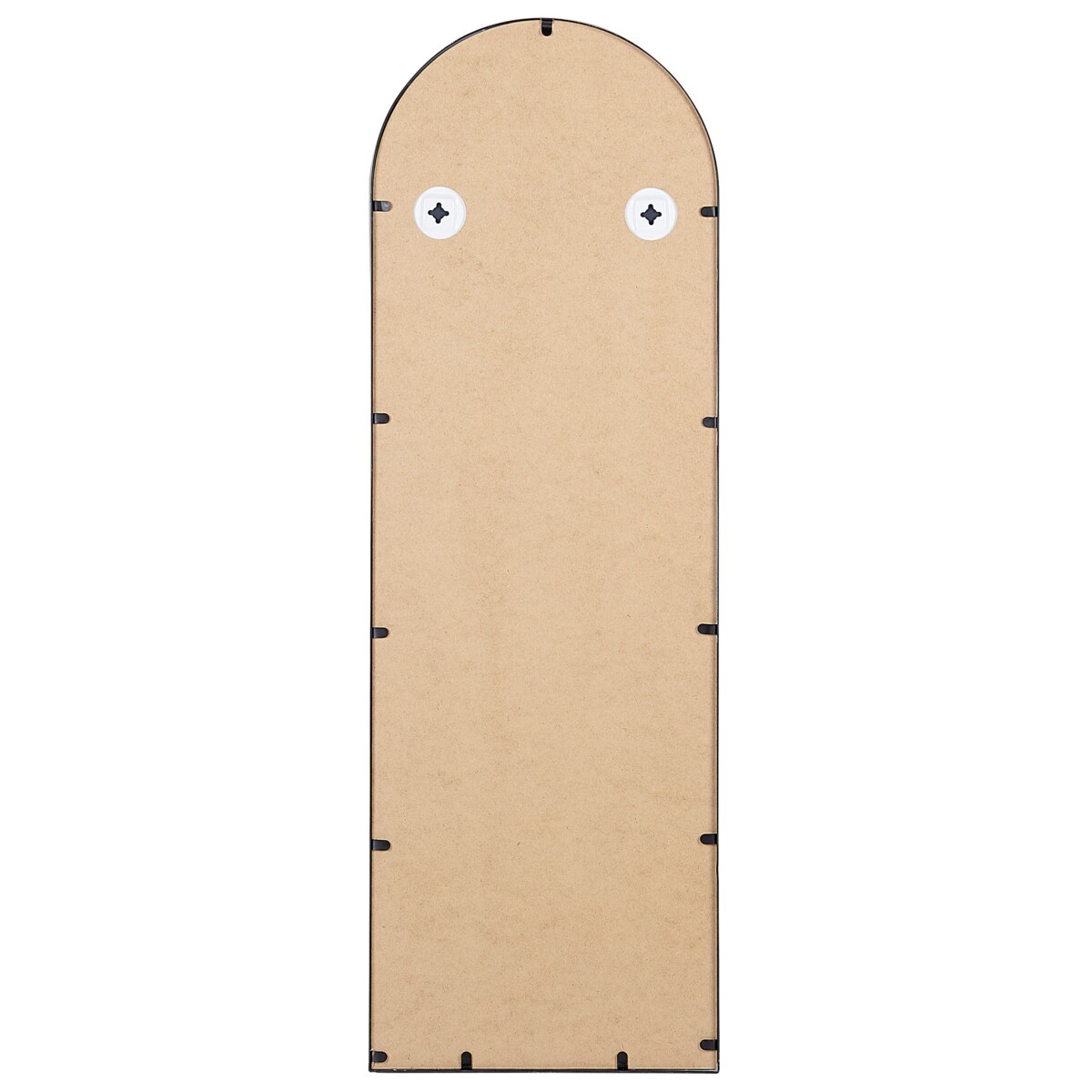 Metalowe lustro ścienne okno 40 x 120 cm czarne BROUAGE