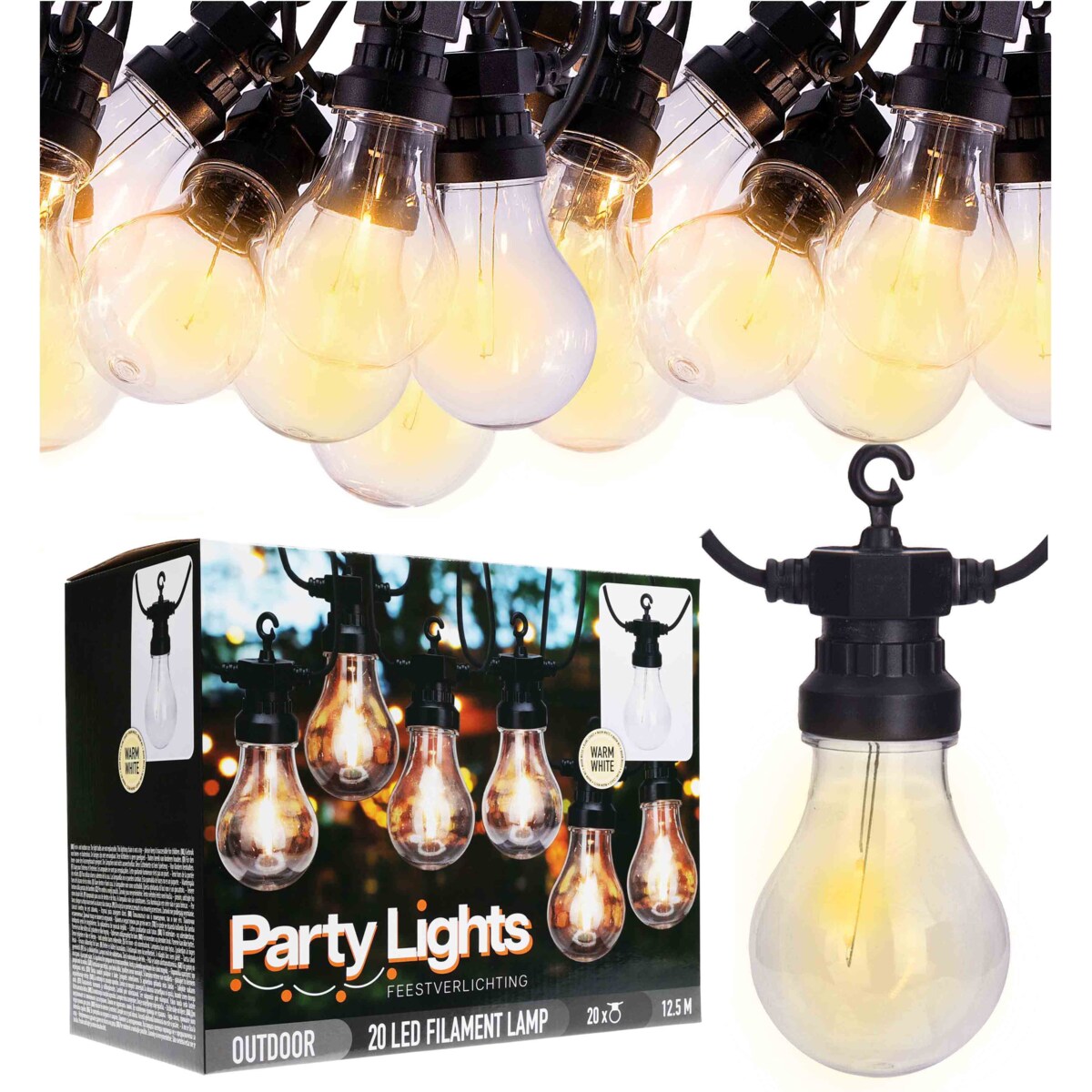 Girlanda Ogrodowa Świetlna Lampki Ogrodowe Łańcuch