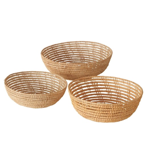 Koszyk pleciony Palmina, 3 sztuki, palma areka