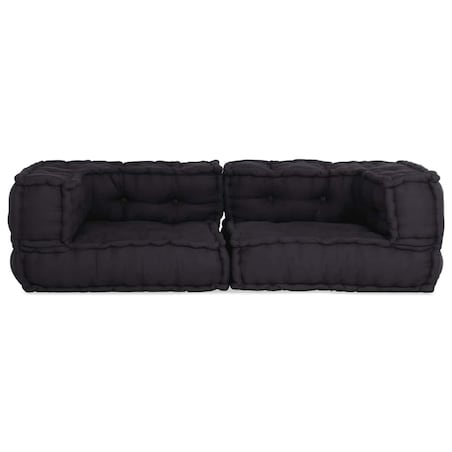 vidaXL 2-osobowa sofa modułowa, antracytowa, 140x70x36, tkanina