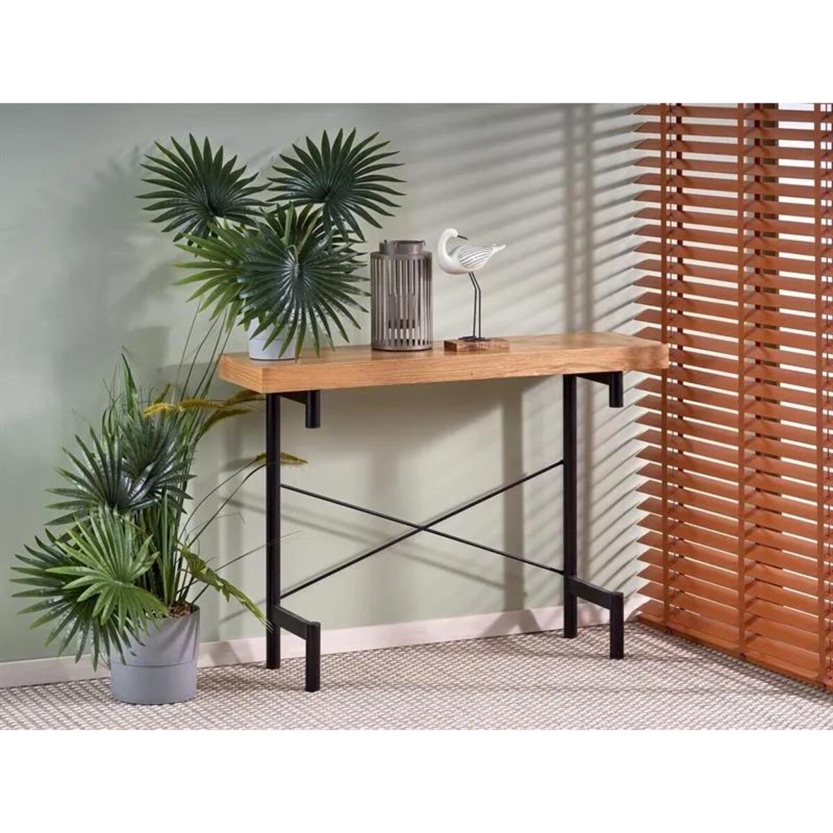 Konsola INFERNO 106x30 dąb/czarna