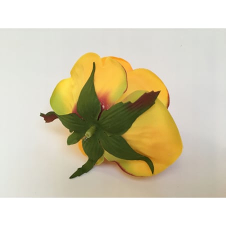 SZTUCZNE KWIATY główka kwiatowa wyrobowa RÓŻA pomarańczowa na bukiet stroik