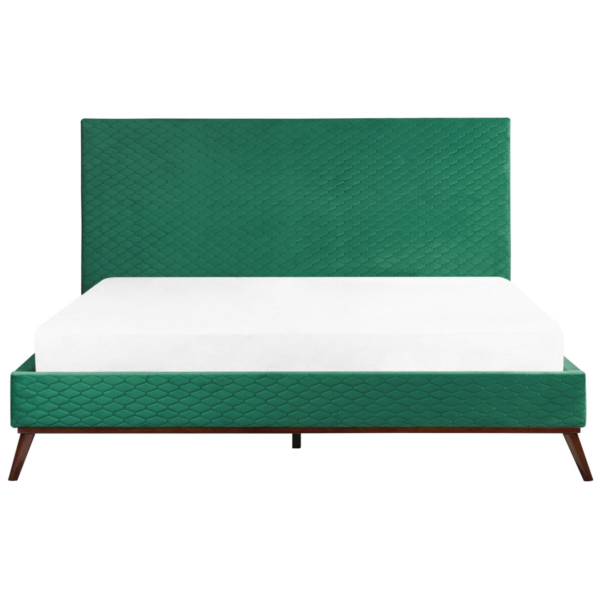 Łóżko welurowe 180 x 200 cm zielone BAYONNE