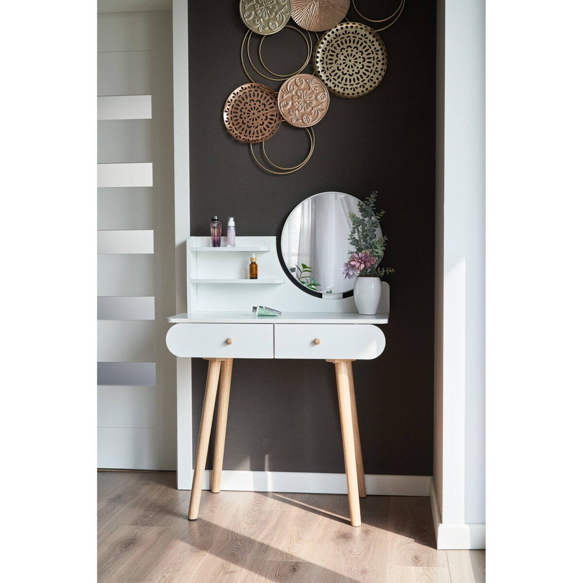 Toaletka z lustrem SCANDI kosmetyczna skandynawska