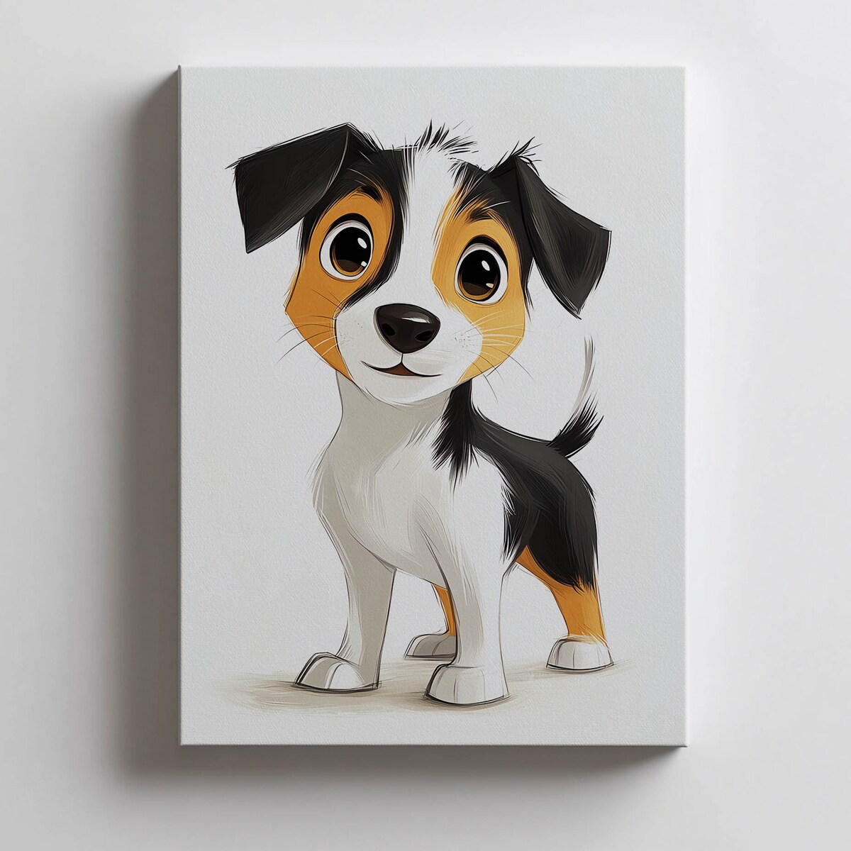 Plakat z psem rasy Jack Russell Terrier, 50x70 cm, bez ramy, płótno premium na blejtramie