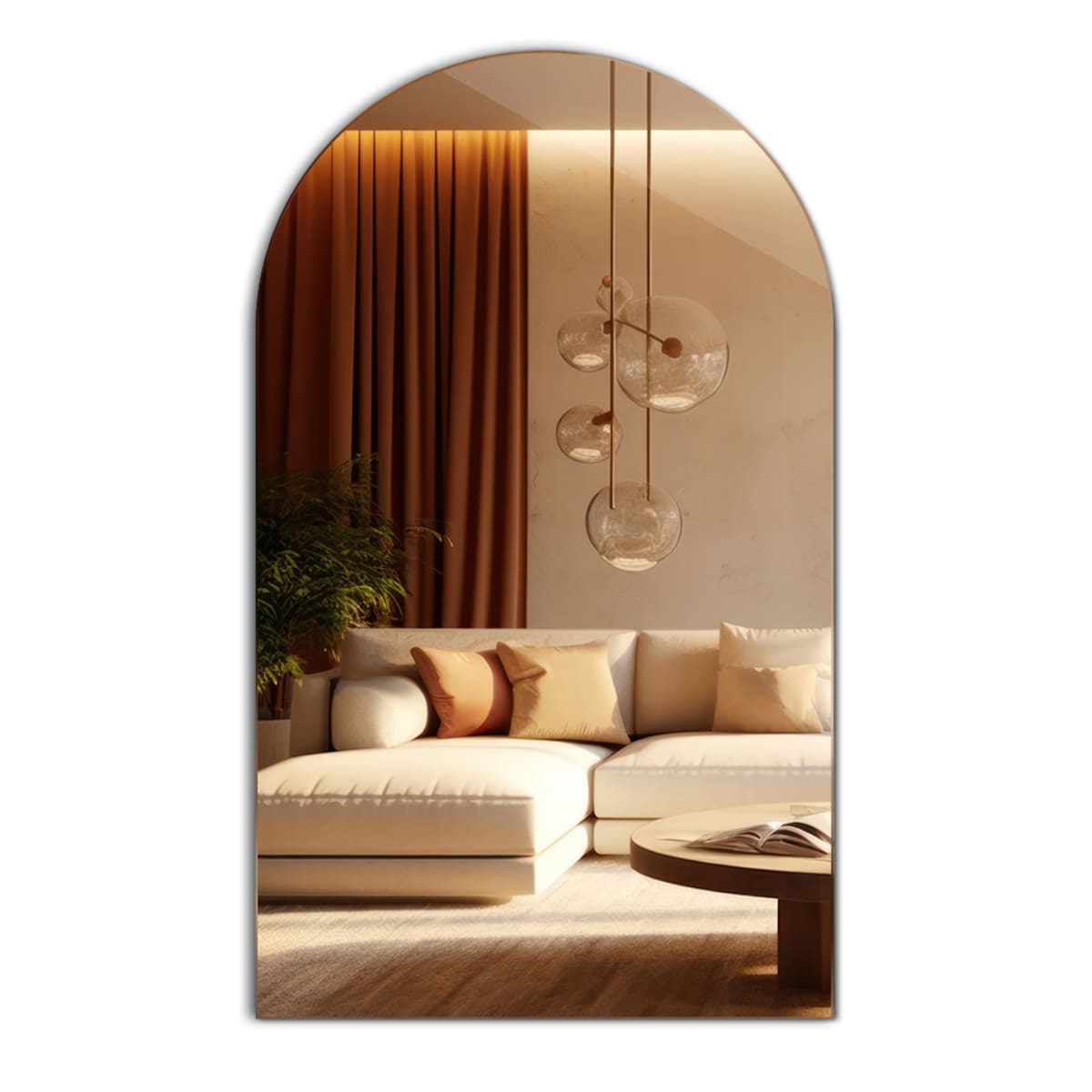 Lustro ścięty owal 60x100 cm