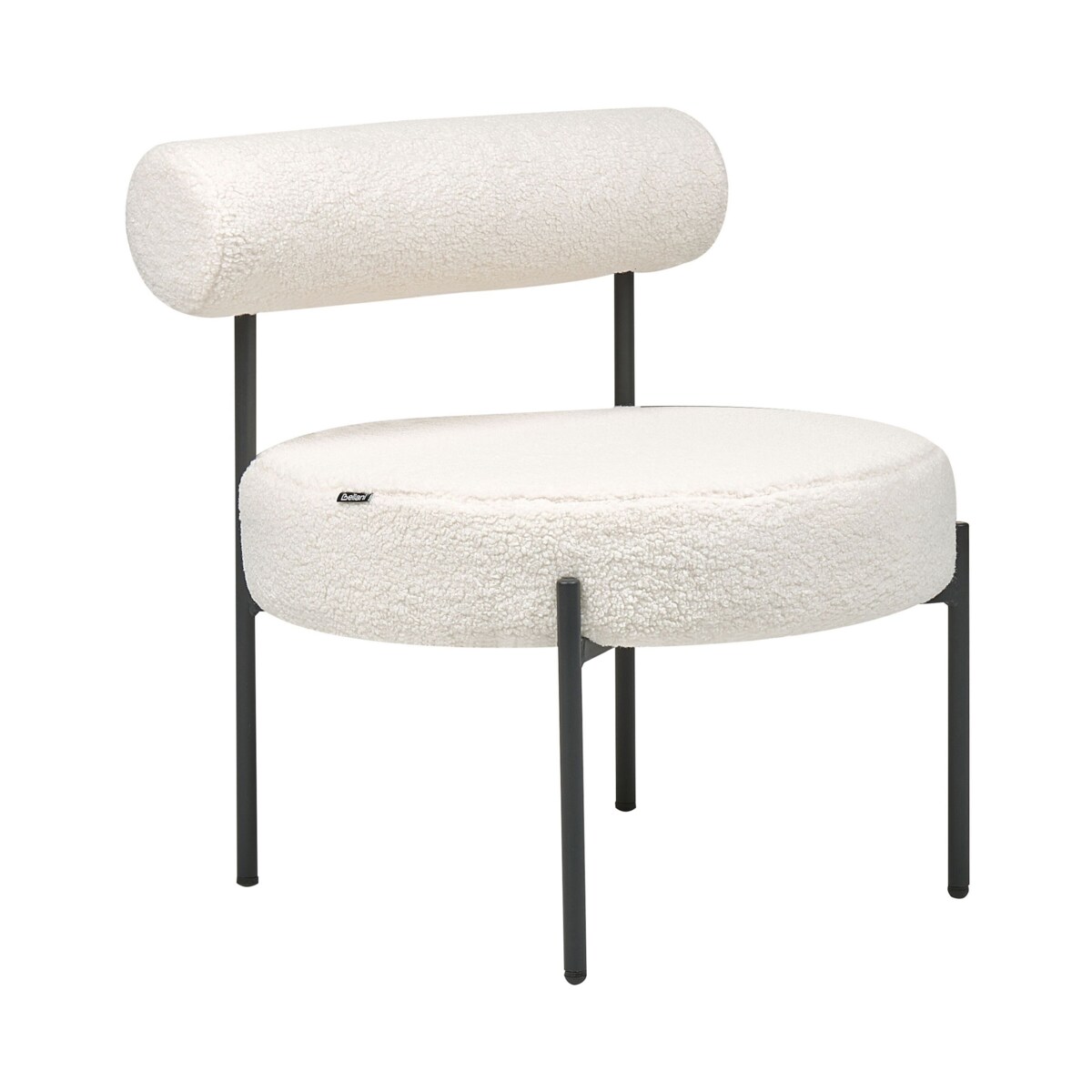 Fotel boucle biały ALPHA