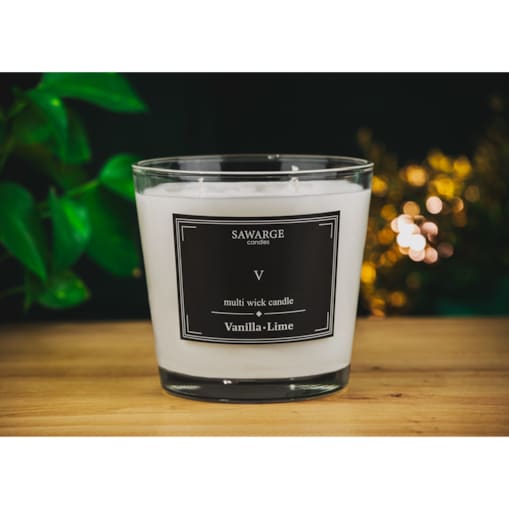 Świeca Zapachowa Sojowa No5 / 70h/Wanilia Limonka 800g