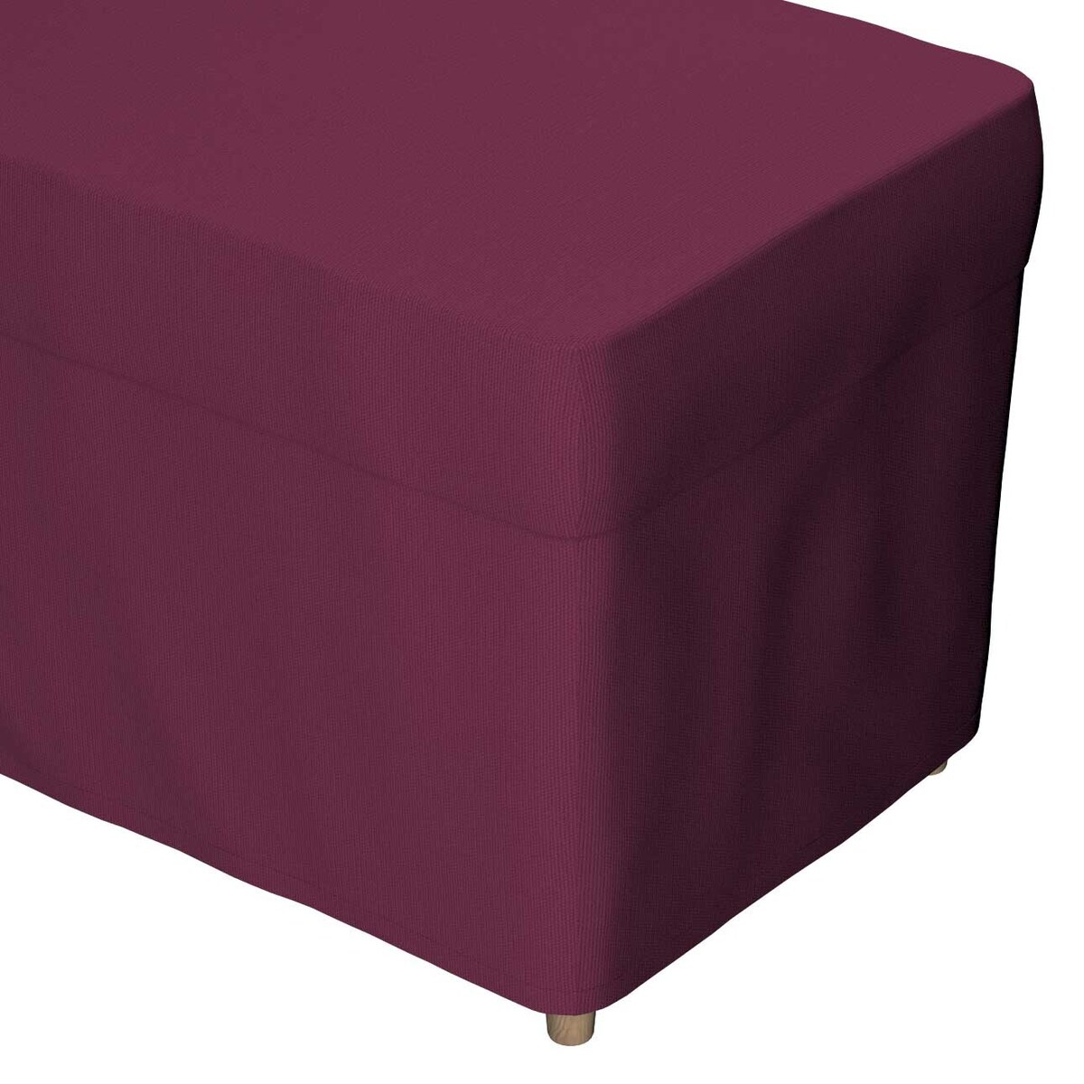 Pokrowiec na podnóżek Strandmon, plum (śliwkowy), 60 x 42 x 41 cm, Cotton Panama
