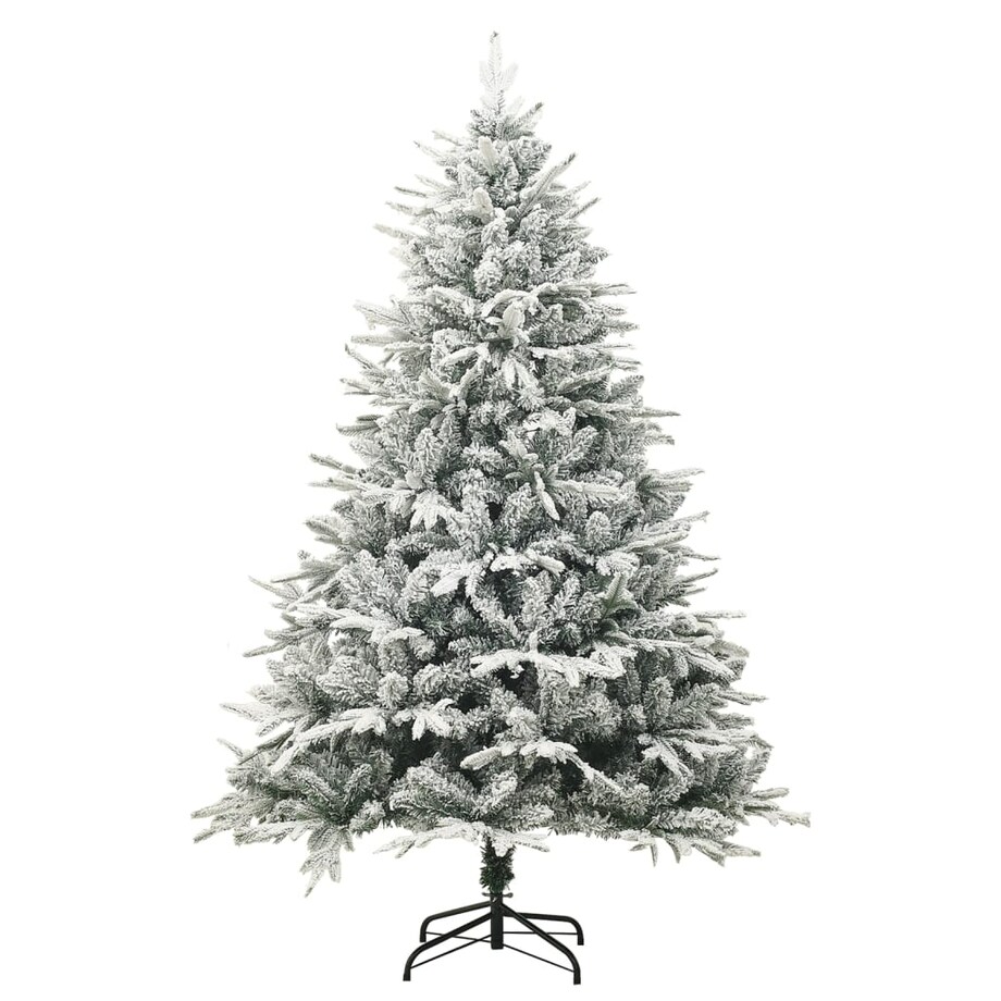 vidaXL Sztuczna choinka pokryta śniegiem, zielona, 240 cm, PVC i PE