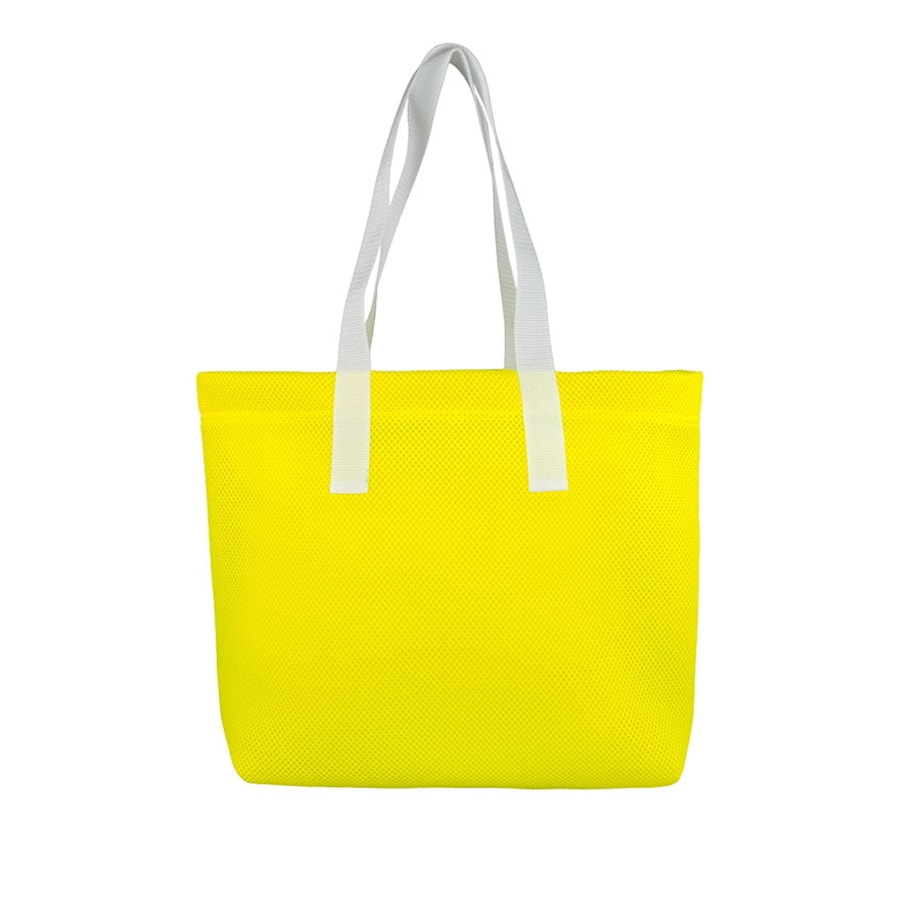 Torba plażowa żółta z białą rączką 45×33 cm