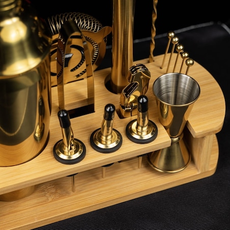 Zestaw barmański 16 elementów Shaker KLAUSBERG złoty