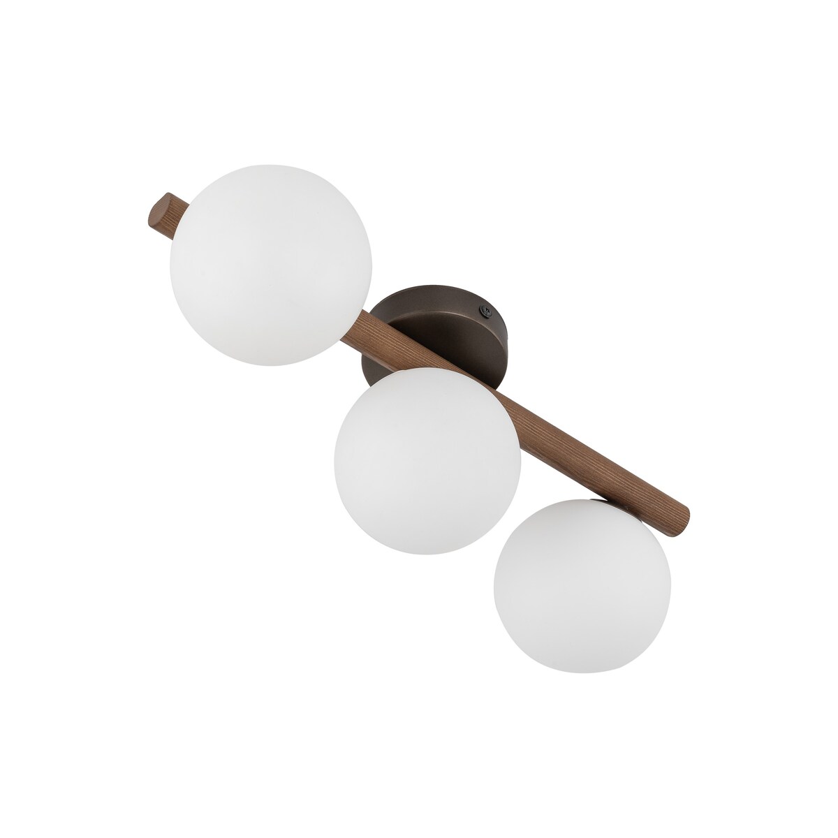 Lampa sufitowa TK Lighting ESTERA WOOD ORZECH 10269 biała, orzech, 3xG9, nowoczesna do salonu i kuchni