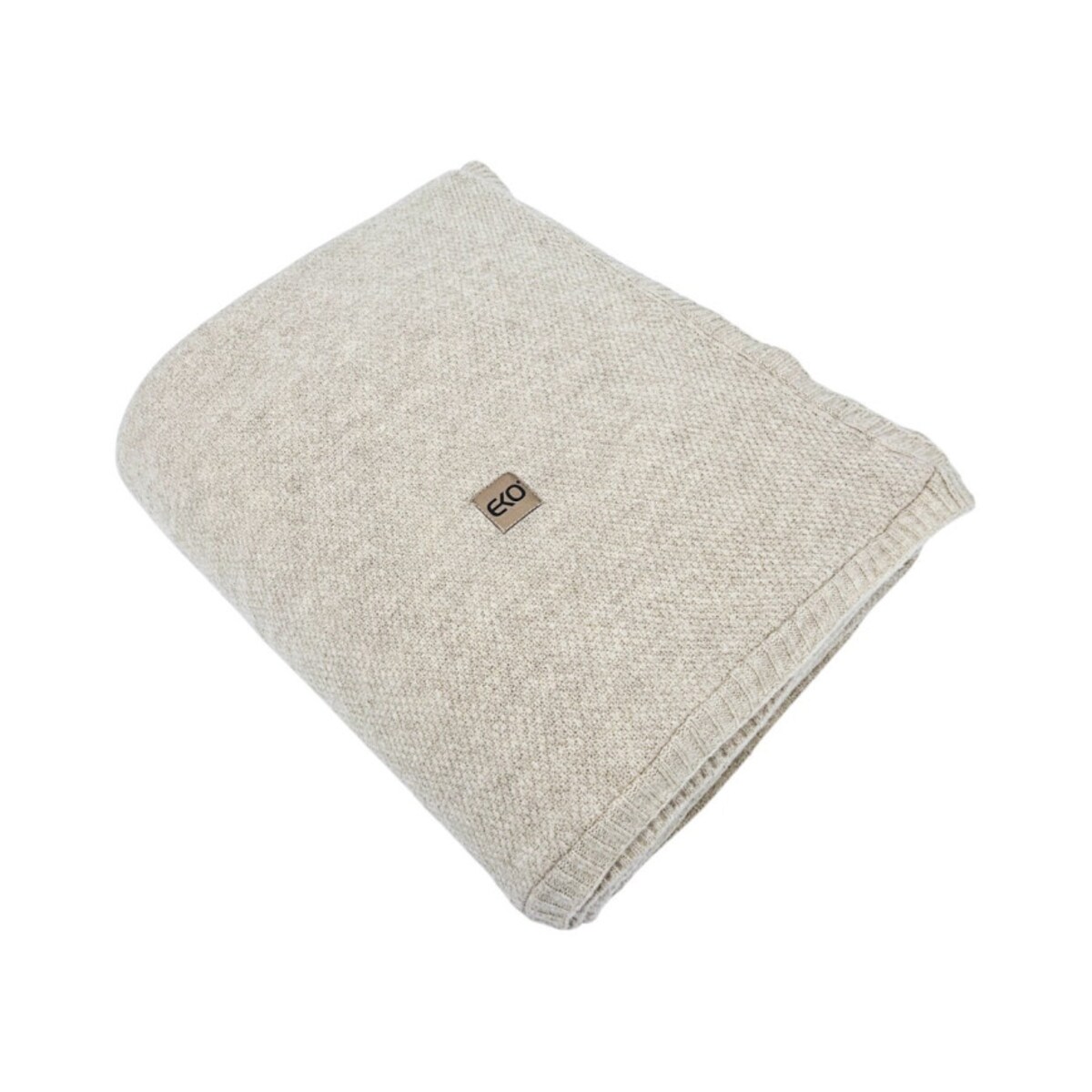 Koc dzianinowy z podszyciem futerkowym 150x200 cm – MILANO DUO LATTE