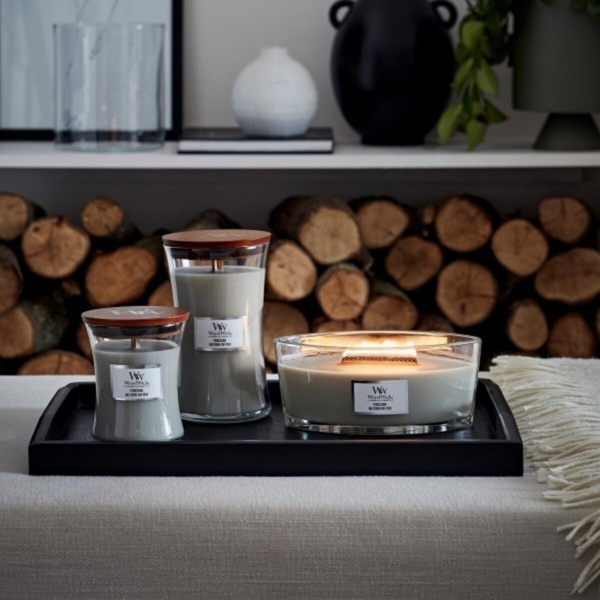 WoodWick świeca duża FIRESIDE