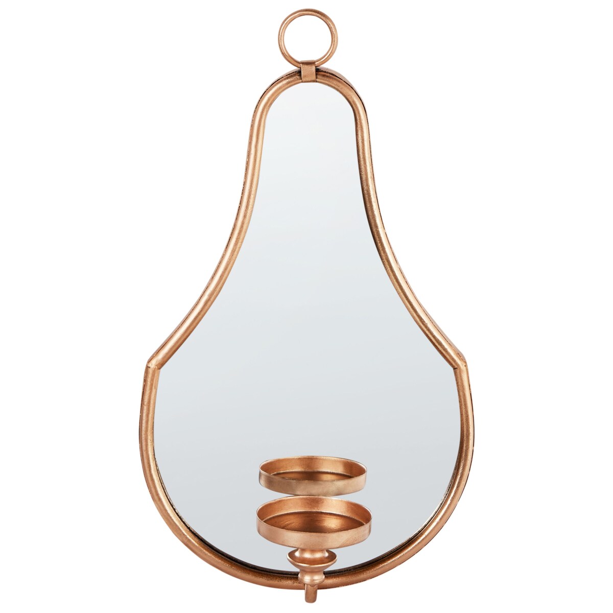 Świecznik wiszący BAZARNES Metal 45 cm Złoty