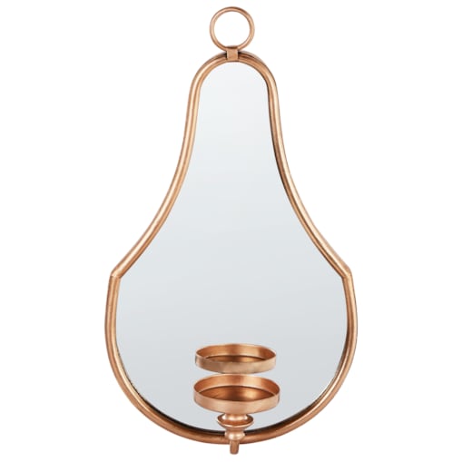 Świecznik wiszący BAZARNES Metal 45 cm Złoty