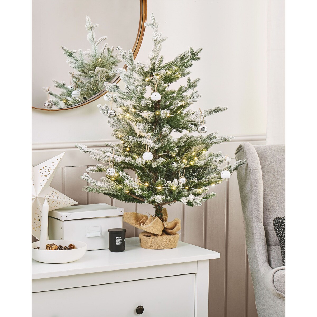 Ośnieżona sztuczna choinka świąteczna RINGROSE 90 cm Zielony