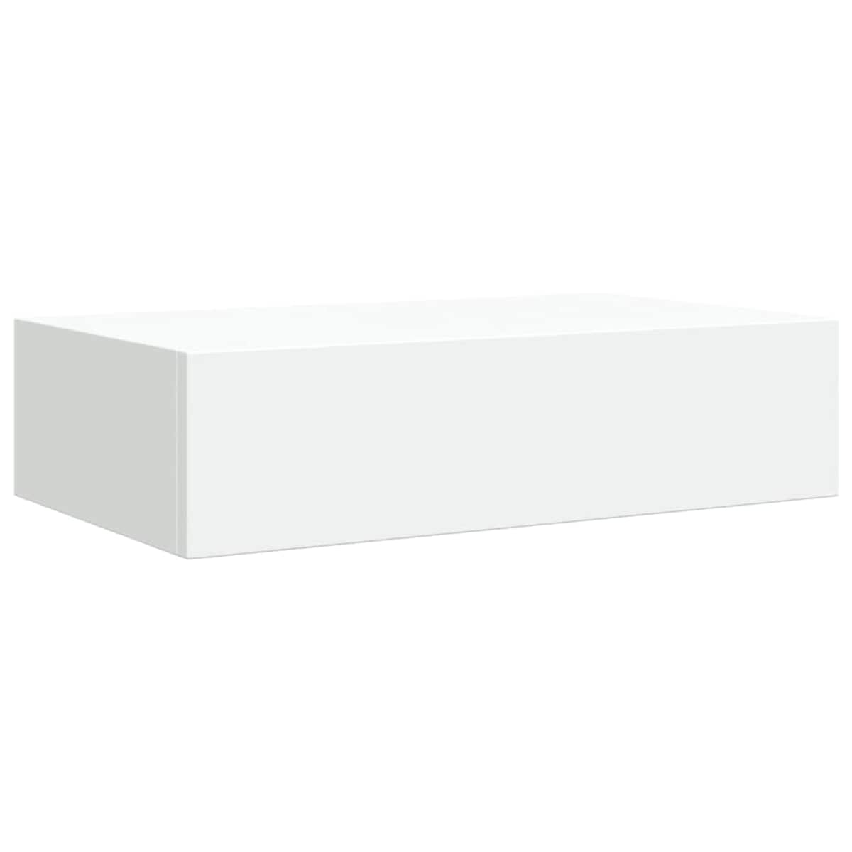 vidaXL Półka ścienna z szufladą, biała, 40 x 23,5 x 10 cm, MDF