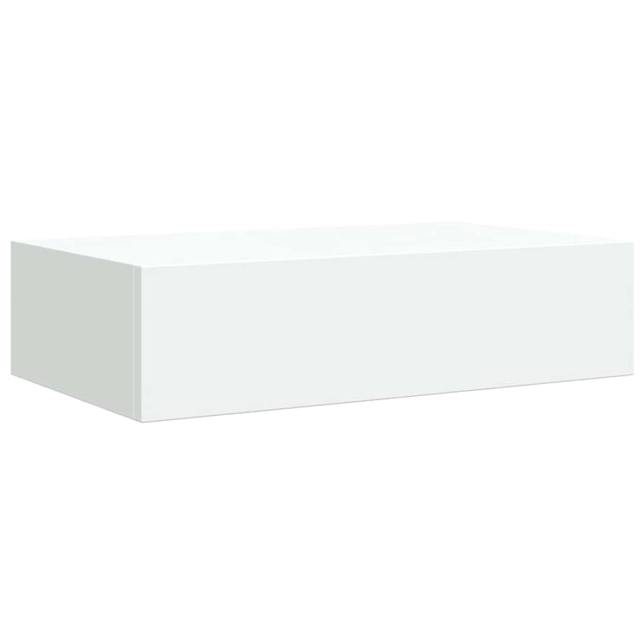 vidaXL Półka ścienna z szufladą, biała, 40 x 23,5 x 10 cm, MDF