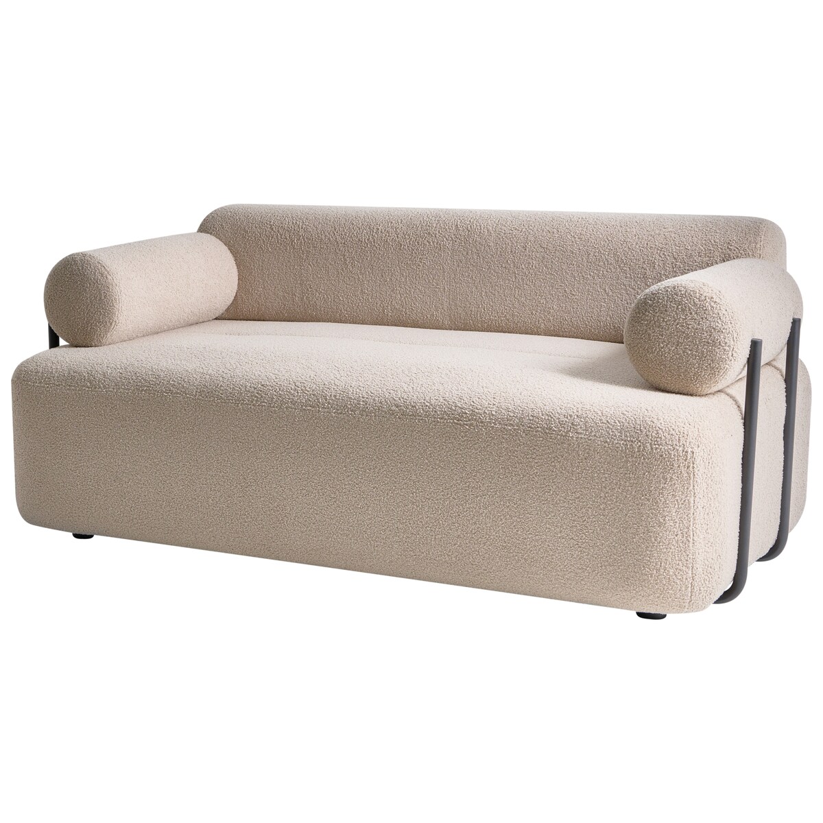 Sofa dla 2 osób ELVA Boucle Beżowy