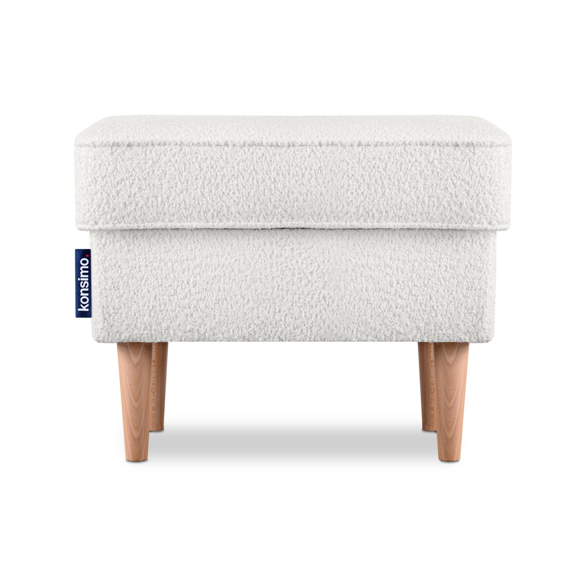 KONSIMO STRALIS Fotel + puf, kolor Biały