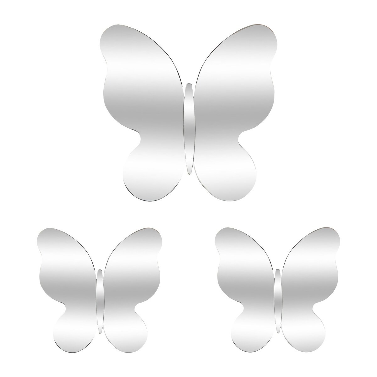 Lustro 3 szt. motyle 30x30x0,5 cm TRE FARFALLE