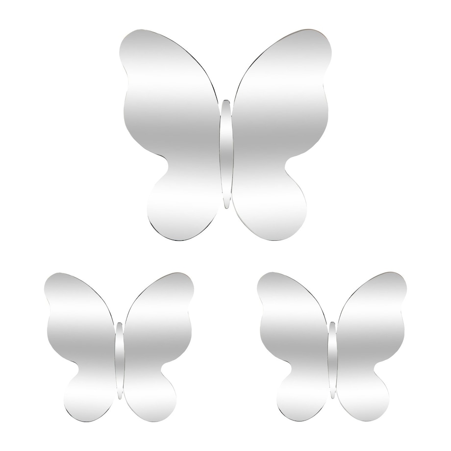 Lustro 3 szt. motyle 30x30x0,5 cm TRE FARFALLE