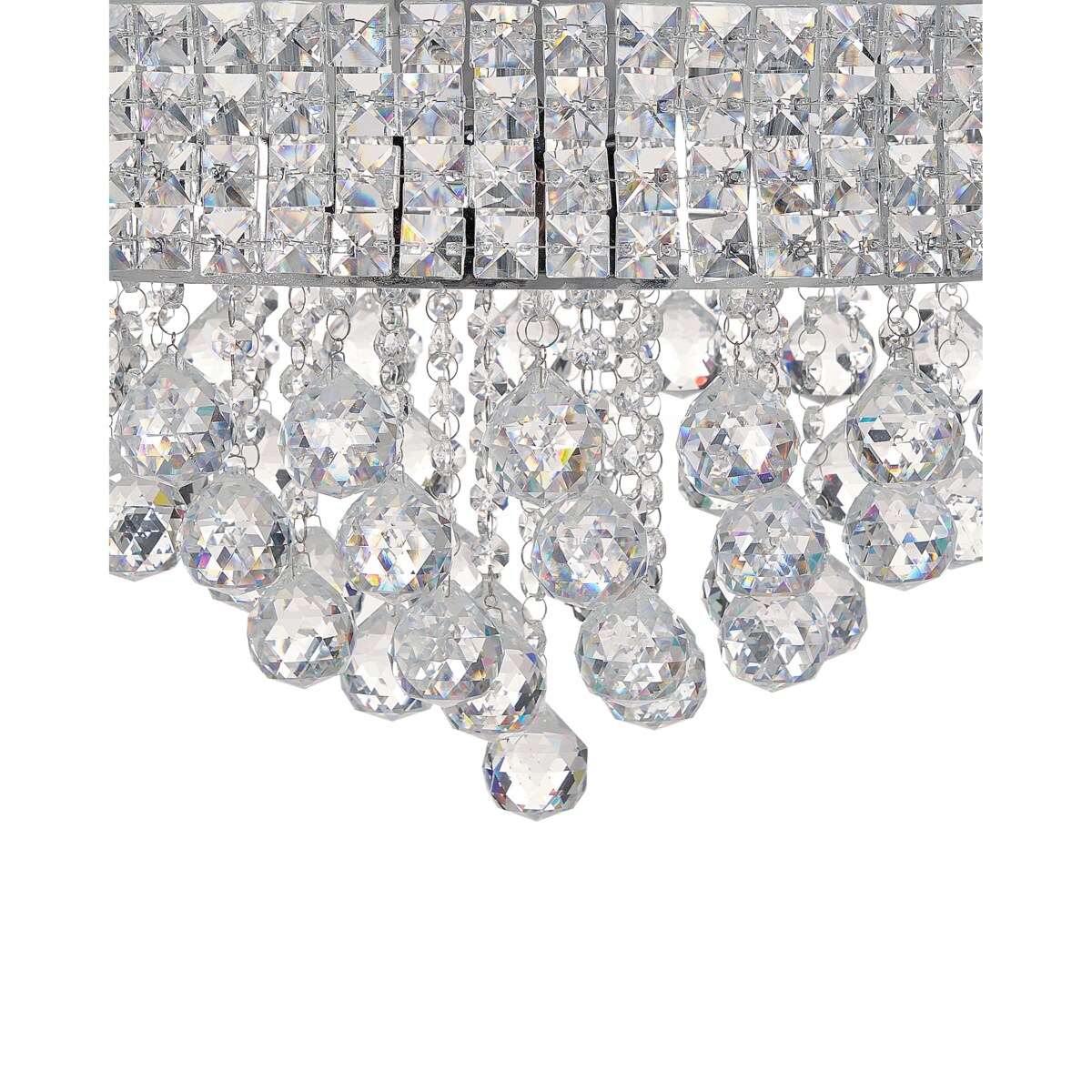 Żyrandol metalowy srebrny CEDEIRA