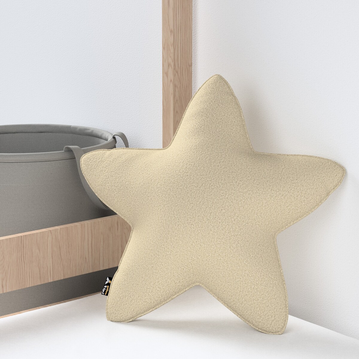 Poduszka Lucky Star, jasny beż, 52x15x52cm, Boucle