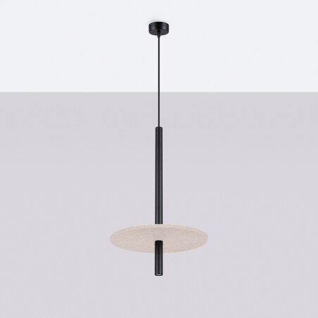 Lampa wisząca FELTRO 1 czarna/beżowa