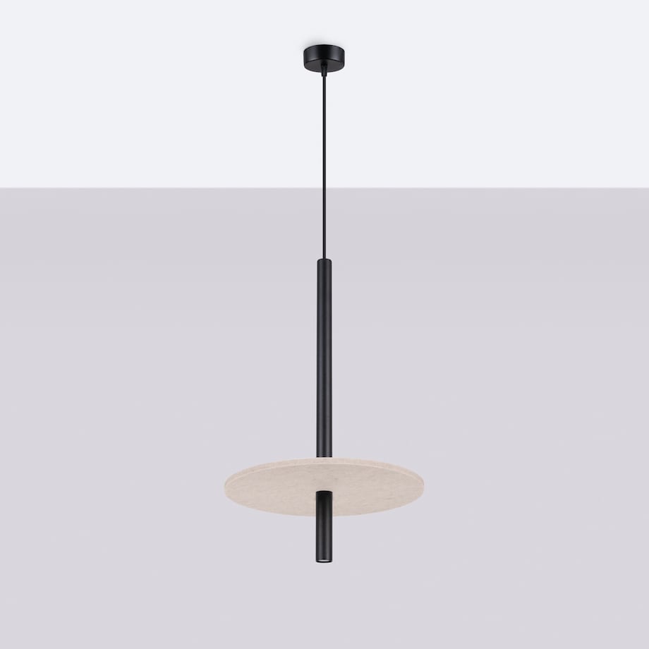 Lampa wisząca FELTRO 1 czarna/beżowa