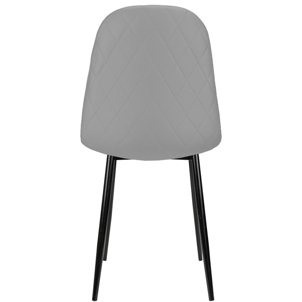 Krzesło tapicerowane ekoskóra szare nowoczesne do salonu