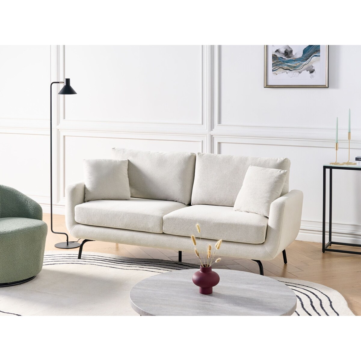 Sofa 3-osobowa złamana biel VESALA