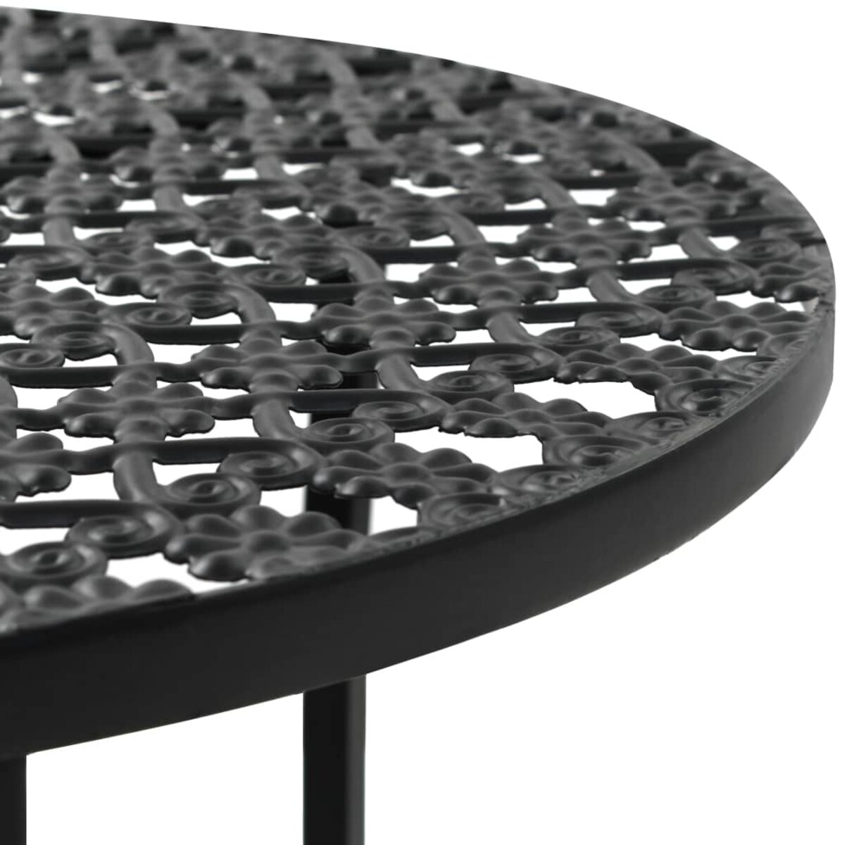 vidaXL Stolik barowy, czarny, 40 x 70 cm, metalowy
