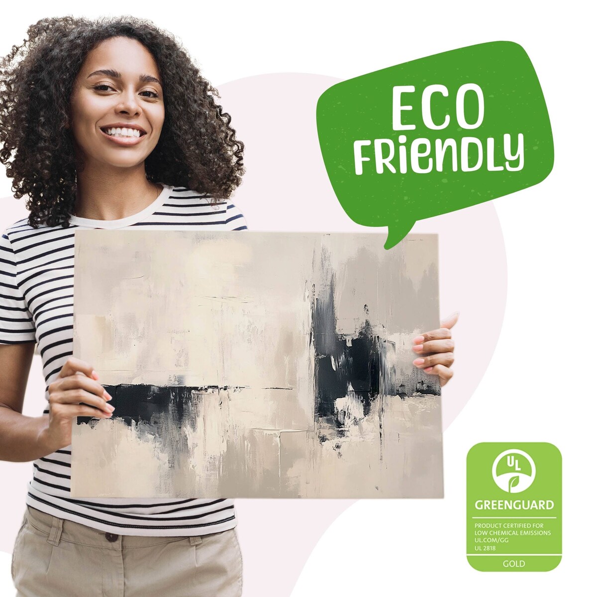 Obraz Canvas Do Salonu Sypialni Beżowa Abstrakcja Styl Boho 120x80cm