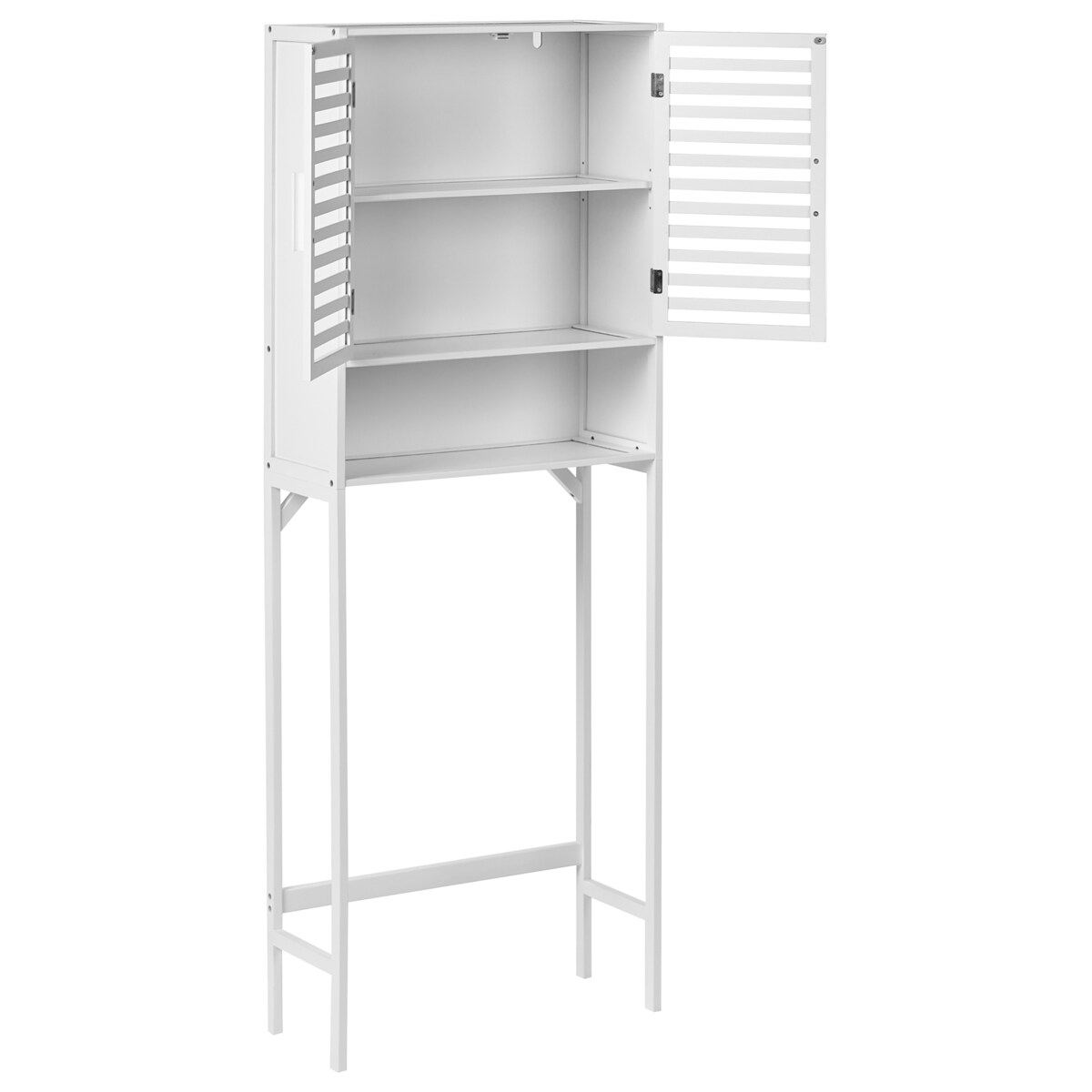 Szafka łazienkowa OKARCHE Bambus 63 cm Biały