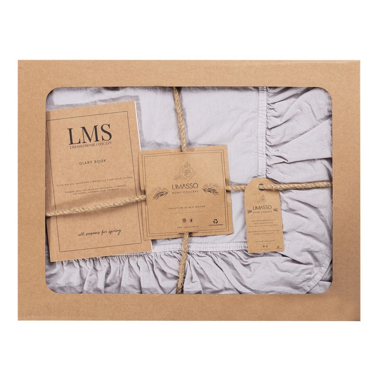 Pościel bawełniana 160x200cm opal grey, 160 x 200 cm