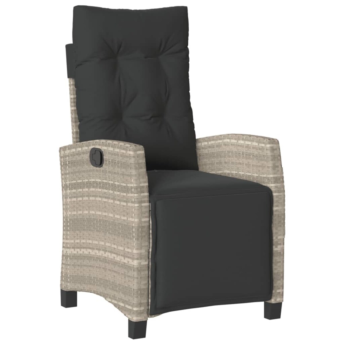 vidaXL 7-cz. zestaw mebli ogrodowych z poduszkami, szary, rattan PE