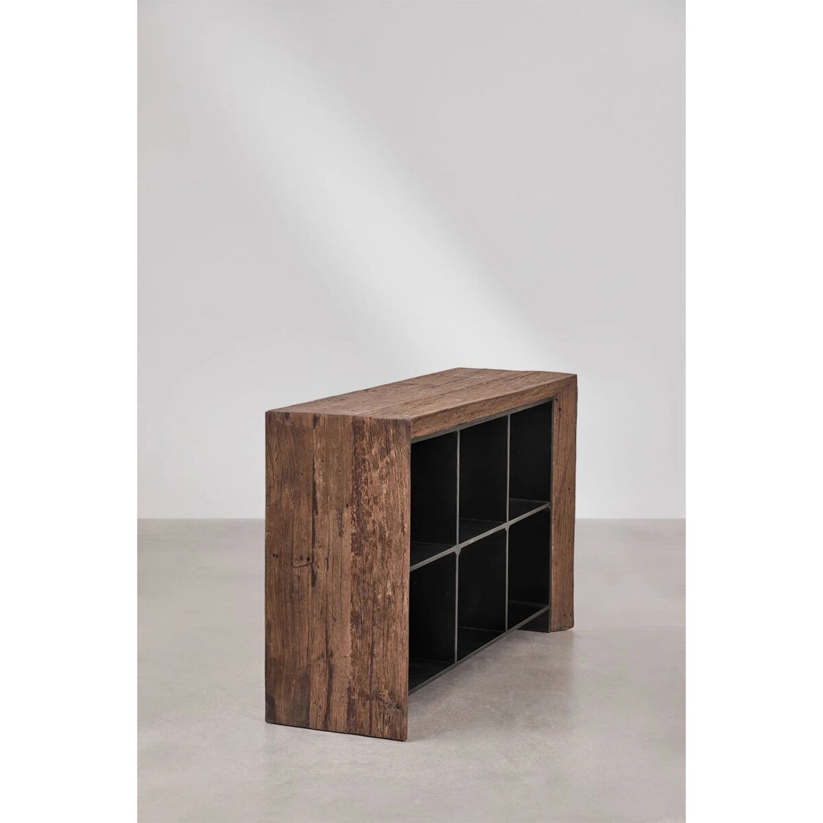 Regał z drewna z odzysku Juvira 150x45 cm