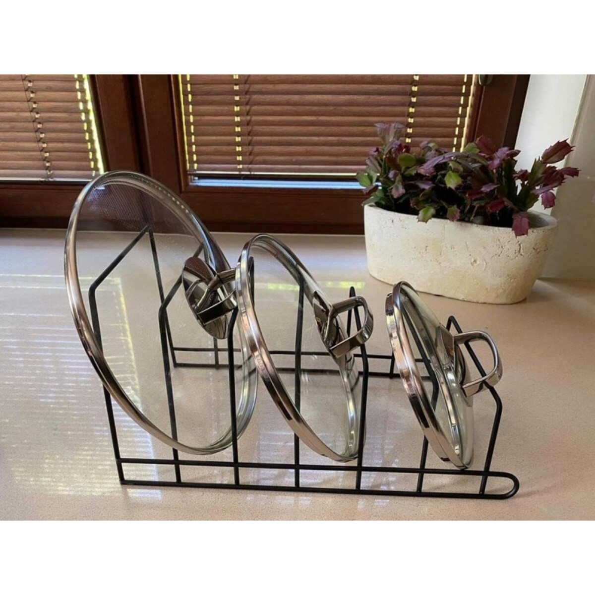 Organizer Stojak Uchwyt Podstawka Na Pokrywki 1701