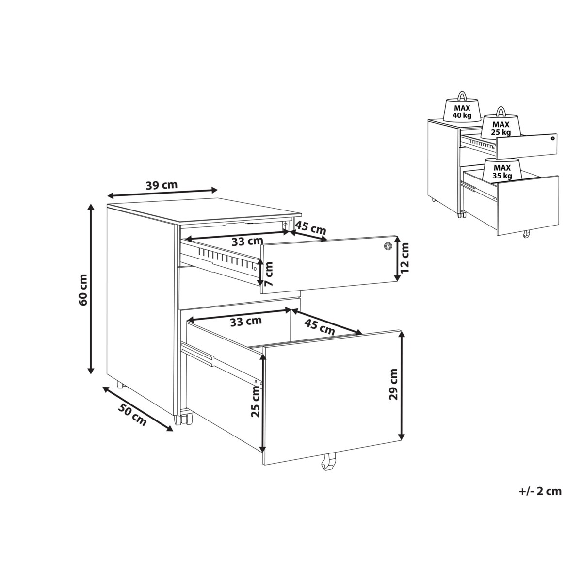 Szafka biurowa metalowa różowa CAMI