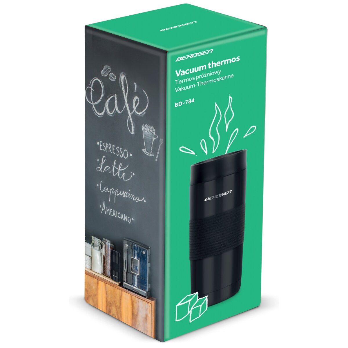 Kubek termiczny termos do samochodu na kawę herbatę Berdsen