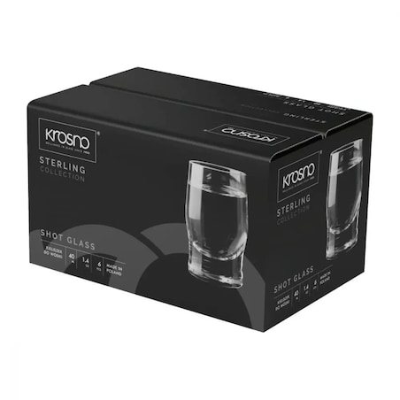 Kieliszki do wódki nalewki szotów Sterling 6x40 ml zwężane z grubym dnem
