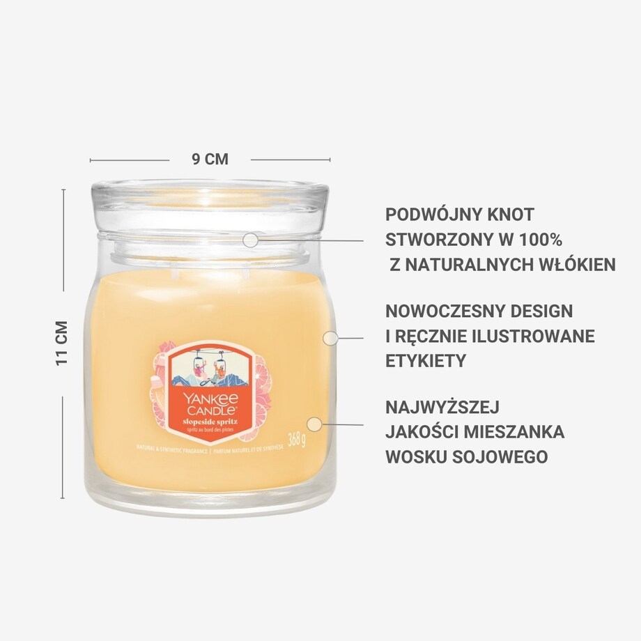 YC SIGNATURE – Świeca średnia SLOPESIDE SPRITZ