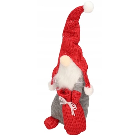 Skrzat Krasnal Mikołaj Z Workiem Świąteczny Duży