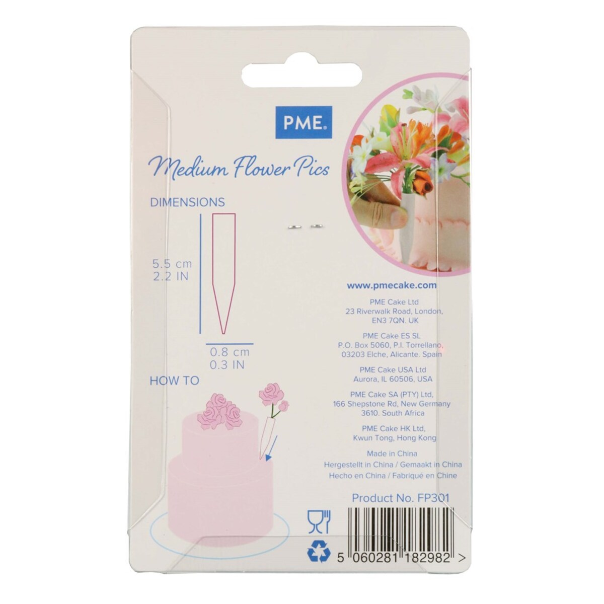 PME Zestaw średnich uchwytów do kwiatów (12 sztuk)